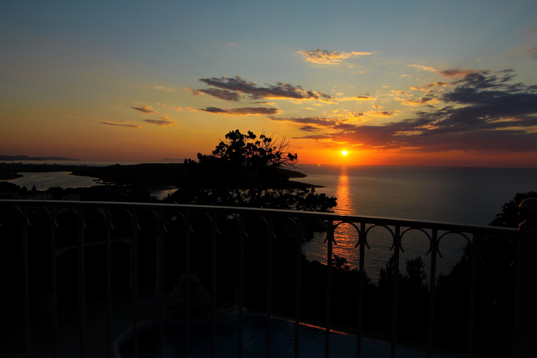 st nicholas,corfu,the sunset